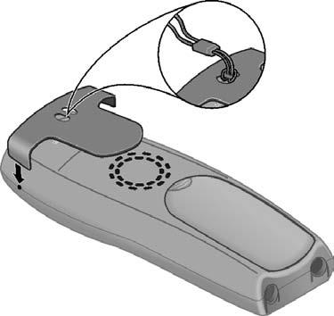 Telefon in Betrieb nehmen Gürtelclip befestigen Den Gürtelclip auf der Rückseite des Mobilteils andrücken, bis die seitlichen Nasen in die Aussparungen einrasten.