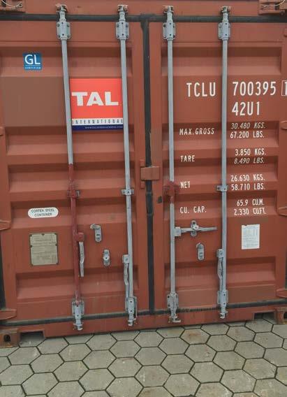 Bauteile/Beschädigung Verriegelungen der Containertüren schadhaft oder unvollständig geschlossen