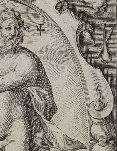 Jacob Matham, Jupiter, 1597, Kupferstich (Ausschnitt) Sagen der Himmelsgötter beliebte Motive für die künstlerische Virtuosität abgaben.
