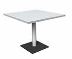 Platte weiß / tabletop white Fußgestell chrom / legs chrome ø 70 cm, H