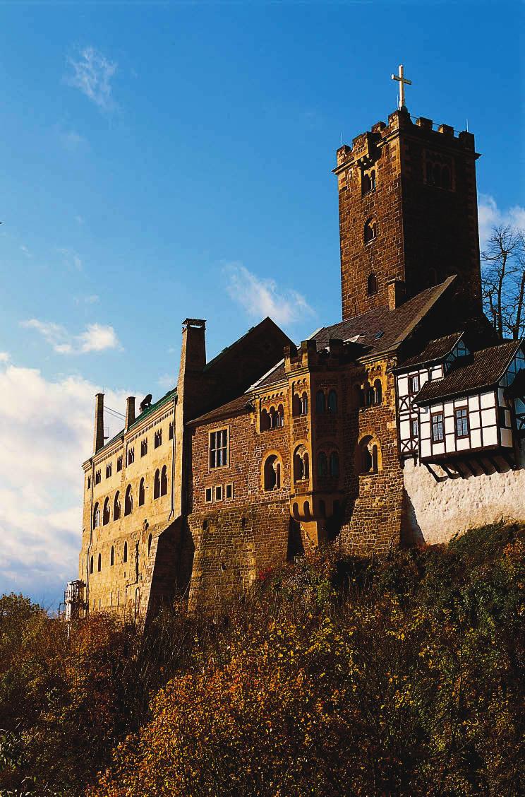 172 ZIELE Eisenach ZIELE IN DER UMGEBUNG Hörselberge Creuzburg Östlich von Eisenach liegen die landschaftlich schönen Hörselberge, die überwiegend von Buchen bedeckt sind.