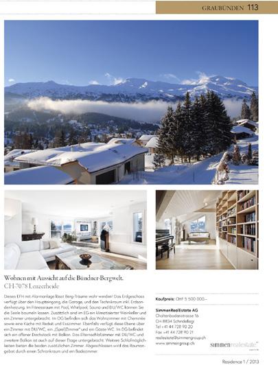 ch Residence / 03 Kanton Aargau per page Optional advertisement As an option, once advertisements have been published in Aarau-Rombach SPINNEREI III Att i ka T e r rass enhaus Residence they can be