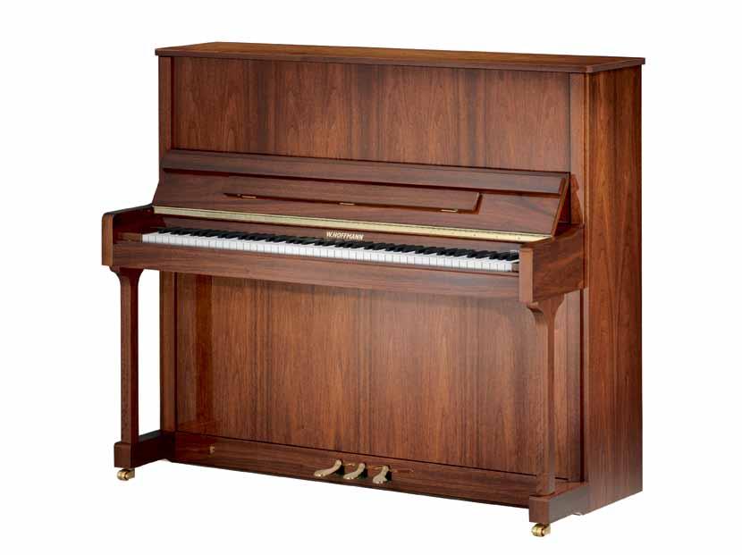 W.HOFFMANN TRADITION T 122 W.HOFFMANN TRADITION T 128 Ein Klavier für Anfänger wie Fortgeschrittene: klangvoll, ausgewogen in allen Registern, sehr angenehm zu spielen, universell geeignet.