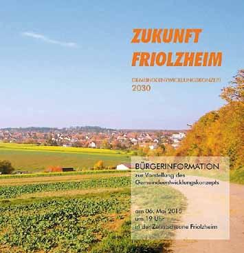 4 Nr. 18. Mittwoch, 29. April 2015 4. Erhaltungsarbeiten an der Grundschule Friolzheim - Beschlussfassung - 5.