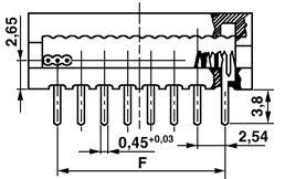 IC-SOCKEL-VERBINDER, vergoldet - Gütestufe 2-2-reihig, Raster 2.54 mm - für Flachkabel im Raster 1.27 mm, AWG 28/7 - IC-Sockel Verbinder haben ein Polbild das äquivalent zu IC's ist.