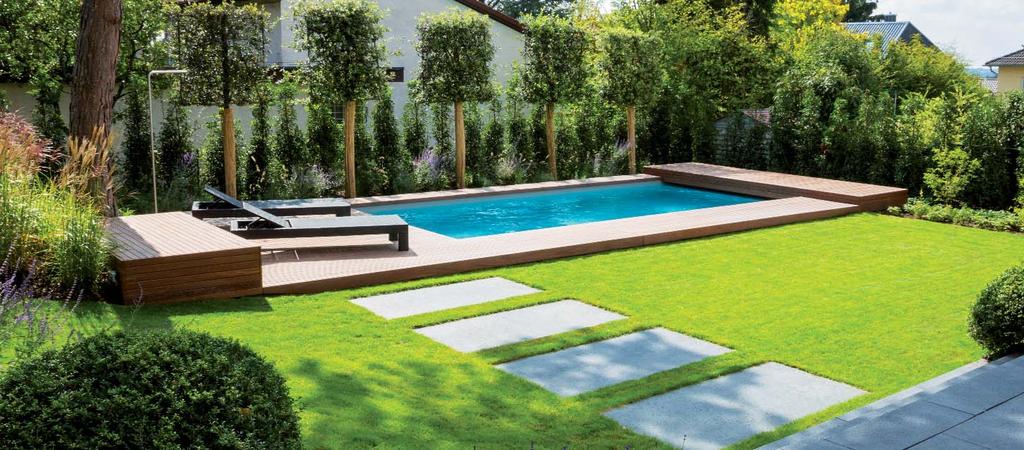 Dann sollten diese Features bei Ihnen nicht fehlen: Entscheiden Sie sich für ein IN KÜRZE Dieser Garten in Wiesbaden sollte durch einen rechteckigen Pool aufgewertet werden, ohne dabei in das Layout