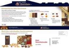 Logos via soziale Netzwerke und den eigenen Blog Herstellung der Schokolade in Zürcher Manufaktur Versand: innerhalb Schweiz + 13 europäische Länder