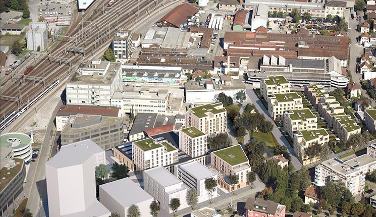 Anhang Arealentwicklung: Aarau - Aeschbachquartier GRUNDSTÜCKSFLÄCHE 55 000 m 2 (inkl.