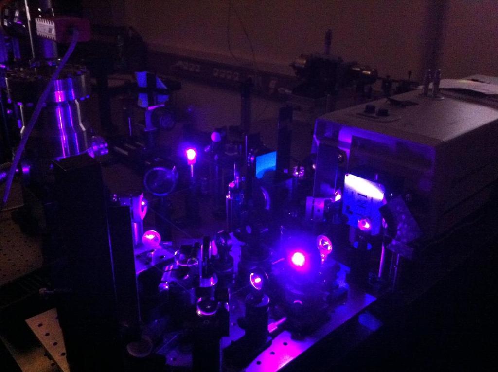 Dunkeln: Filterung des Laserlichts einer