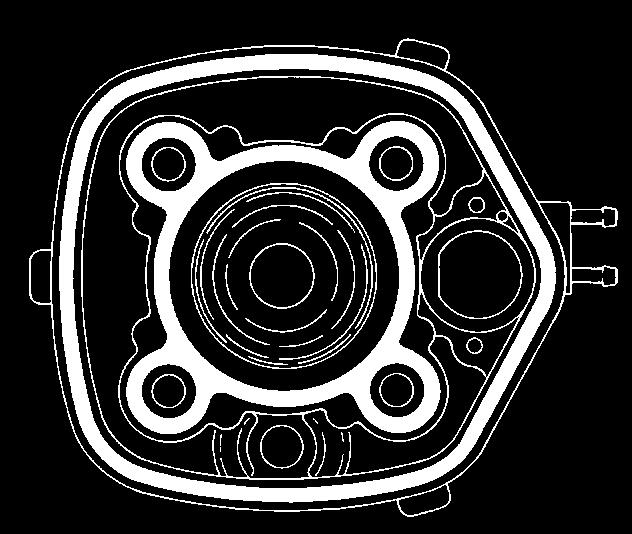 Ausbauen: Dichtung (Zylinderkopf) (1), Zylinder (2), Dichtung (Zylinder). 1 F.9 Rimuovere: anello (1), perno pistone (2), pistone (3), cuscinetto.