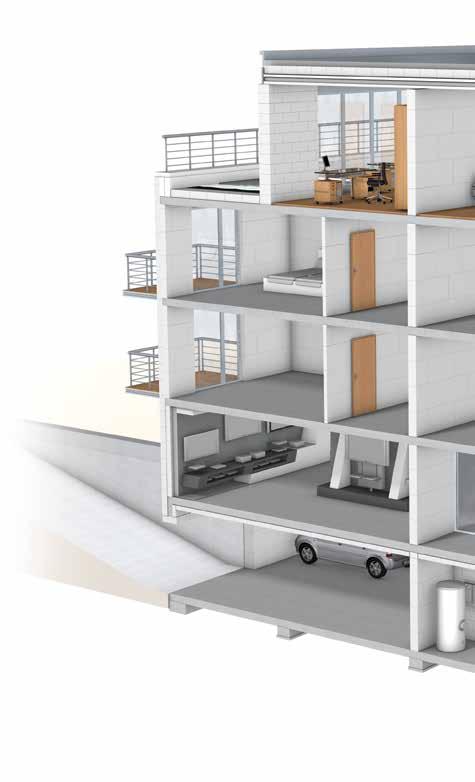 Mehrgeschossbau Qualitativ hochwertiges Wohnen und Arbeiten in der Gemeinschaft steht bei Mehrgeschossbauten im Vordergrund.