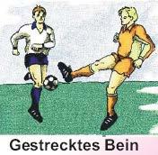 (oder einen Teil) Den Ball zwischen den Beinen oder Teilen des Körpers einklemm;