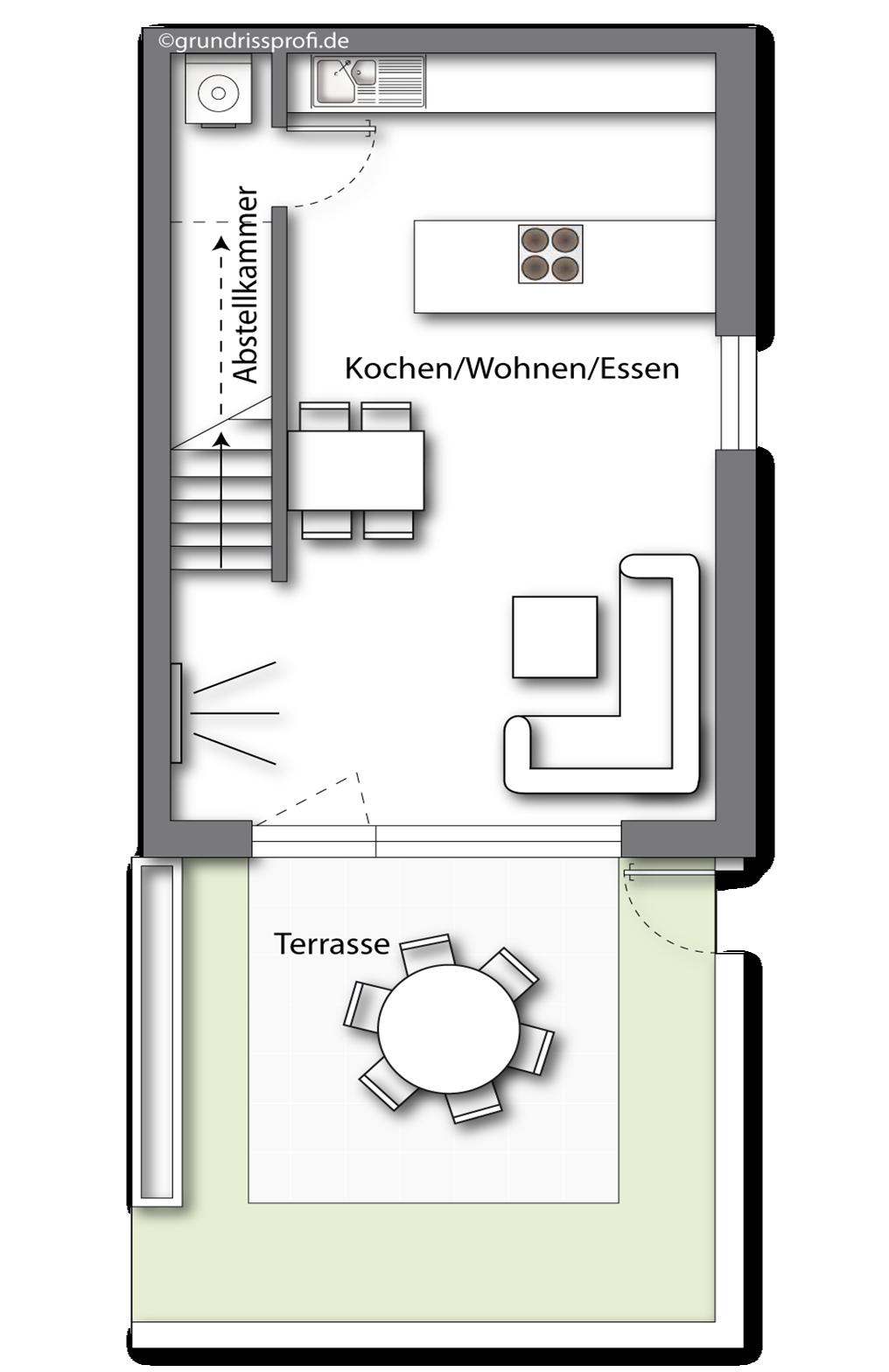Haus A, Wohnung 2, OG 2 ½ -Zimmer-Maisonette-Wohnung mit Terrasse ca.