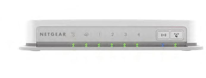 Vorderseite An der Vorderseite des Routers befinden sich die in der folgenden Abbildung dargestellten LEDs und Symbole.