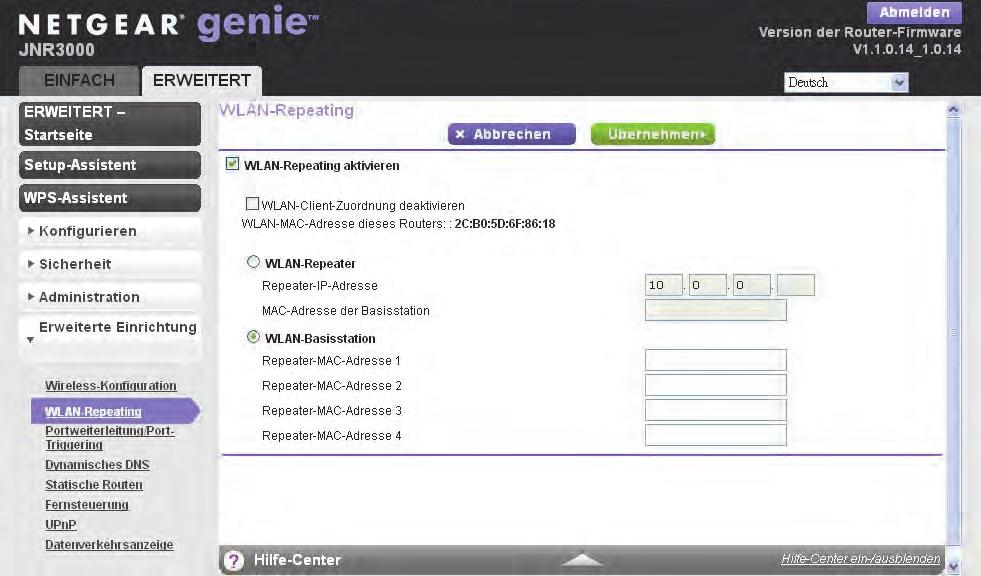 So konfigurieren Sie die Basisstation: 1. Konfigurieren Sie beide Geräte mit denselben WLAN-Einstellungen (SSID, Modus, Kanal und Sicherheitsoption).