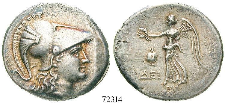 72546 PAMPHYLIEN, ASPENDOS Stater 380-325 v.chr. 10,77 g. Zwei nackte Ringer bei Kampfbeginn einander gegenüber stehend, dazw.