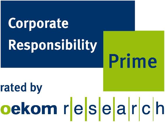 Gemeinsam Verantwortung übernehmen Nachhaltigkeits-Ratings der DZ BANK Nachhaltigkeits-Rating der DZ BANK Gruppe: Prime Status Note C+ * Industry