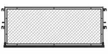 Leichtkassettendach-Elemente } Traufgeländerstützen werden am Ende der Dachträger eingebaut und mit je einem Gitterträgerbolzen Ø 1 x 65 oder Rohrklappstecker Ø 1 mm befestigt.