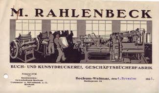 Firmenrechnungen: Los 0301 Bochum-Weitmar, 1926: M.