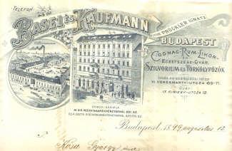 Frau. Schutzmarke. Farbiger Rahmen. Knickfalte. 21x29,5. (E003) Los 0311 Budapest, 1899: Louis Hessel & Co.