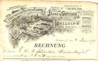 Los 0336a Ausruf: 17 Dresden,1890: Werner Alexan Müller, Fabrik Türkischer Tabake & Cigaretten
