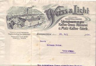 Los 0358 Ausruf: 16 Ehrenfeld bei Cöln, 1886: Schulze & Co., vorm. P.J. Mülhens & Co., Maschinen-Gold- u.