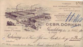 (E033) Los 0388 Goch, 1905: Jurgens & Prinzen GmbH, Holländische MargarineWerke Große des Firmenkomplexes mit