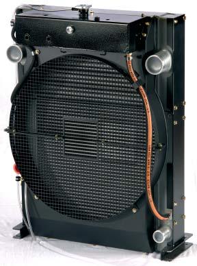 For instants combi cooler Water / Intercooler or Water / Oil / Intercooler using the engine ventilation or separate ventilator.