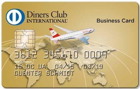 So einfach kommen Sie zu Ihrer Diners Club Business Card. Interne Vermerke Base Jahresgebühr im 1.