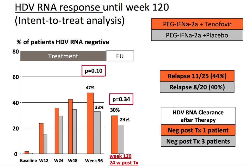 Bedeutet HDV RNA < LLoD nach 24 Wochen Heilung?