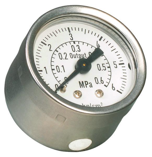 Manometer mit Druckausgleichselement Anwendung Ein Manometer ist eine Messeinrichtung zur Erfassung und zum Anzeigen des physikalischen Drucks eines Mediums.