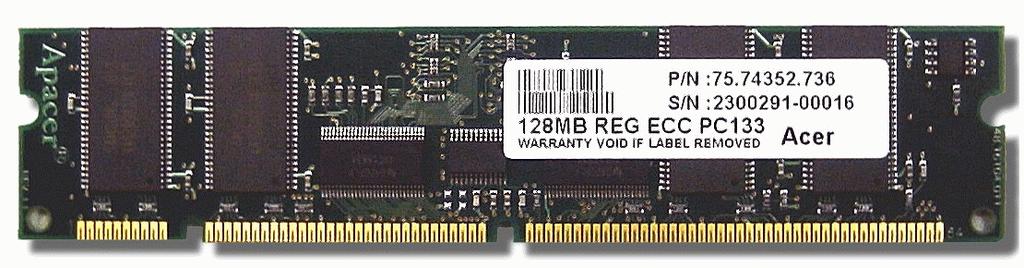 DIMMs können einseitig oder doppelseitig sein, mit 64-Bit Daten- und 2 bzw. 4 Taktsignalen. Wegen der höheren Zuverlässigkeit empfehlen wir Ihnen sehr die Verwendung von 4-Takt-SDRAM.