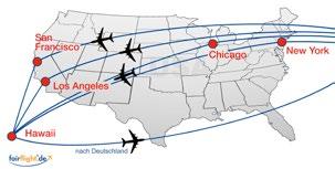 Lufthansa, United Airlines und Hawaiian Airlines sind unsere Partner, die über schnelle Anschlussverbindungen verfügen.