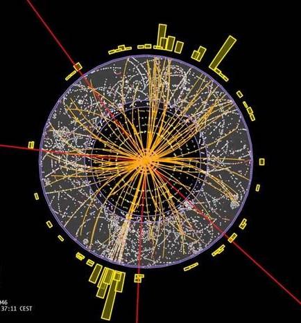 Teilchenkollisionen im LHC 600 Mio. Kollisionen pro Sekunde! Warum? Interessante Teilchen entstehen sehr selten: ca. 1x pro 10 10 Kollisionen!