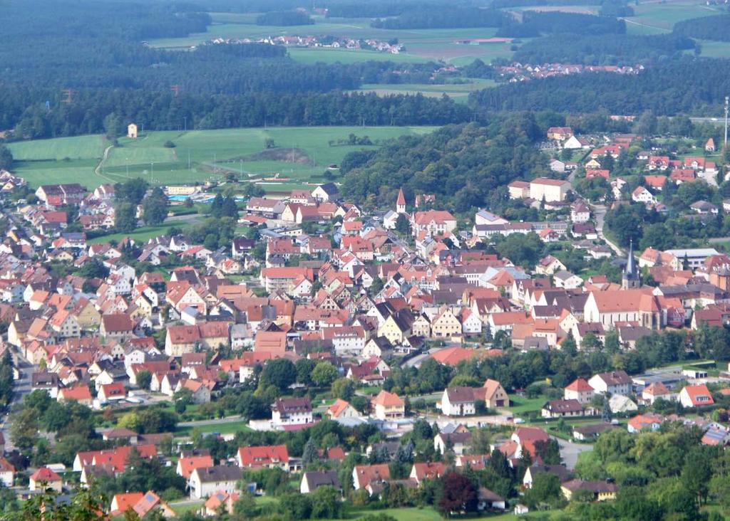 Zum Vergleich: Schnaittach von der Festung Rothenberg aus