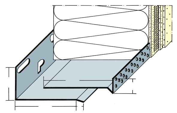 e für gebogene Wände, variables Sockelprofil es for curved walls, variable base rails profile Aluminium blank/aluminium WDV-System für Dämmstoffdicken 30- mm Thermal insulation system for insulating