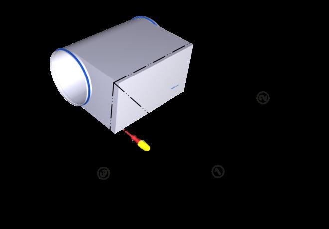 Homepage > Prodotti > Unità di regolazione > Batteria di post-riscaldamento > Scambiatori di calore e generatori di aria calda > Type EL BASIC INFORMATION AND NOMENCLATURE Principal dimensions ØD