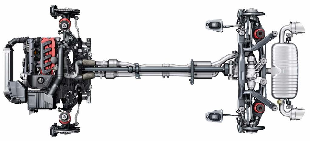 Fahrwerk Einführung Beim Fahrwerk macht sich der Audi TT RS die exzellenten Qualitäten zunutze, welche die Basiskonstruktion des Audi TT bereits besitzt.
