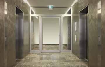 Der Vorteil für Architekten und Bauherren: Türen unterschiedlicher Funktionsanforderungen, die in der gleichen Gebäudeebene einge baut sind, passen perfekt zueinander.