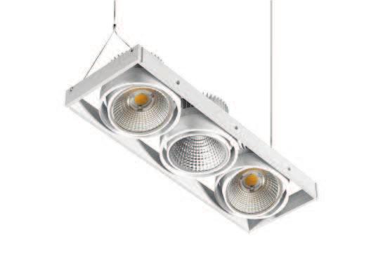 ZIPAR TRIO SUSPENDED FACET ZIPAR 72 350 4000 lm 87 lm/w 83 Ra passive cooling ZIPAR TRIO SUSPENDED High efficacy (87 lm/w) Correlated temperature of 3000 K or 4000 K Up to 3 x 35 W metal-halide lamp