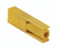 0 Isolierhülse für Flachsteckhülsen, Farbe: gelb für 2,5 mm 2 (von der Steckseite aus aufsteckbar) Klemmen mit dem Griff aus