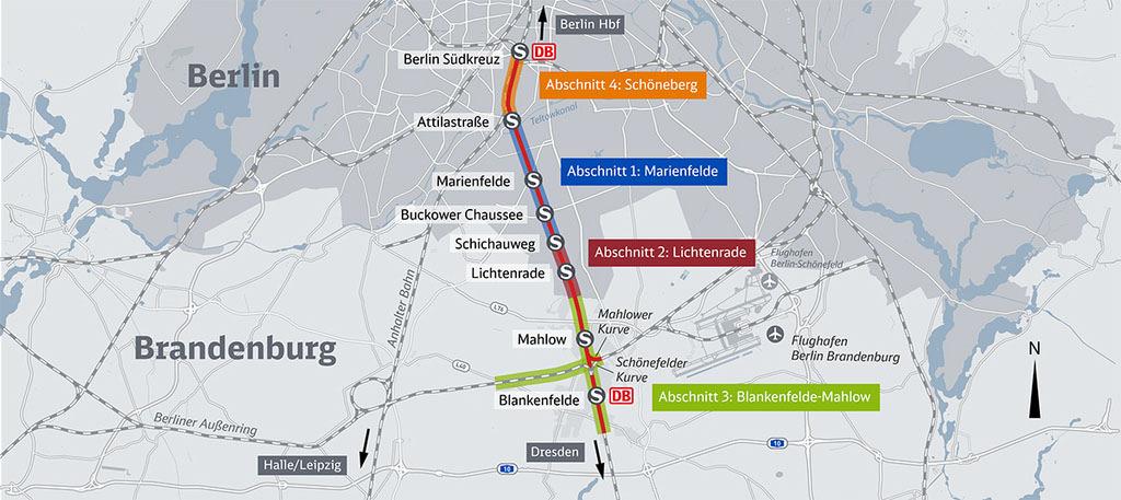 Planfeststellungsabschnitte Dresdner Bahn PFA 1 Marienfelde Planfeststellungsbeschluss am 22.05.