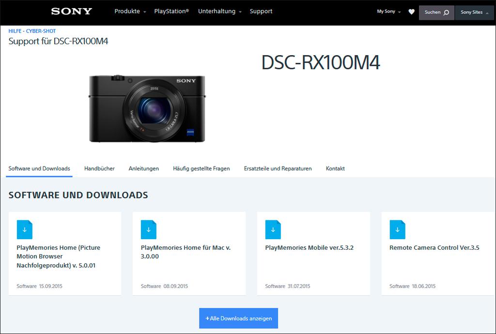 Bilder in PlayMemories Online speichern Sony stellt Ihnen ein Speichervolumen von 5 GB in der PlayMemories Online- Cloud zur Verfügung, Ihre Fotos und Videos können Sie per Smartphone oder auch vom