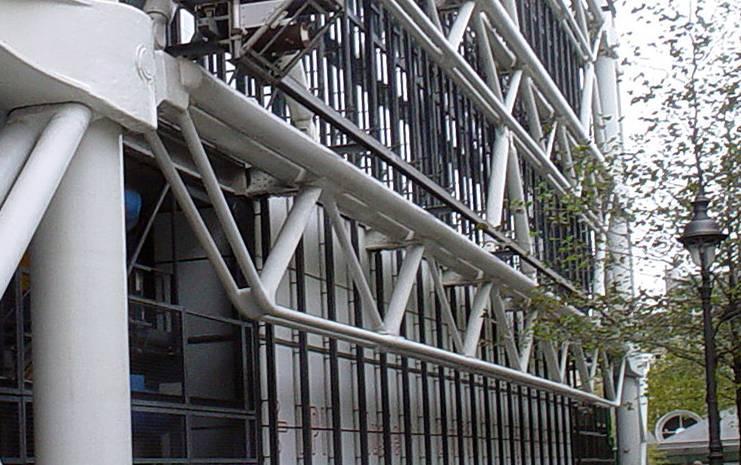 Centre Georges Pompidou, Paris, 1977, Arch: R. Piano + R. Rogers, Ing: P.