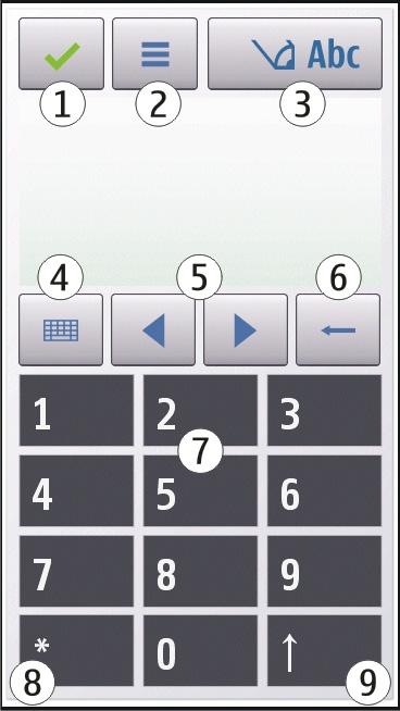 Texteingaben Alphanumerische Tastatur Virtuelle Tastatur Mit der virtuellen Tastatur (Alphanumer. Tastatur) können Sie Zeichen wie auf einer herkömmlichen Tastatur mit Zahlen auf den Tasten eingeben.
