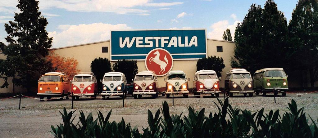 pionier und trendsetter Es ist die Tradition, die den Unterschied macht. Seit mehr als sechs Jahrzehnten baut Westfalia Kastenwagen von VW aus.