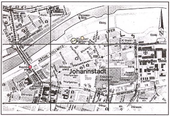 Anlage 3.1.30 Messstelle 30 Messungen: m_3011, m_3021 Ort: Dresden, Käthe-Kollwitz-Ufer i. H. Thomas-Müntzer-Platz Datum: 24.07.1996 Zeitpunkt: 16.15-17.