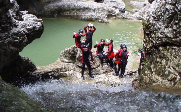 Canyoning Donnerstag, auch bei Schlechtwetter (12.