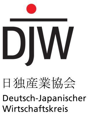 Deutsch-ischer Wirtschaftskreis e.v. (DJW) ese-german Business Association 日独産業協会 Graf-Adolf-Str. 49, 40210 Düsseldorf Tel.: +49 - (0)211-99 45 91 91 Fax: +49 - (0)211-99 45 92 12 E-Mail: info@djw.