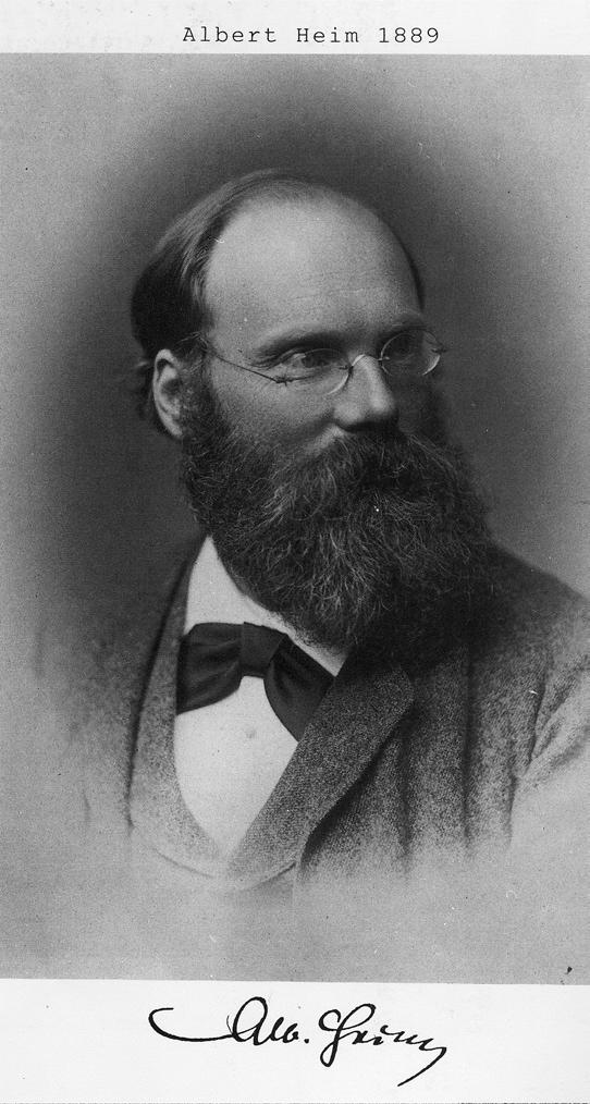 Albert Heim (1849-1937) Mit 23 Jahren wurde er Nachfolger seines Mentors Escher am Polytechnikum und war die dominante und dominierende Figur der Schweizer Geologie für fast ein halbes Jahrhundert.